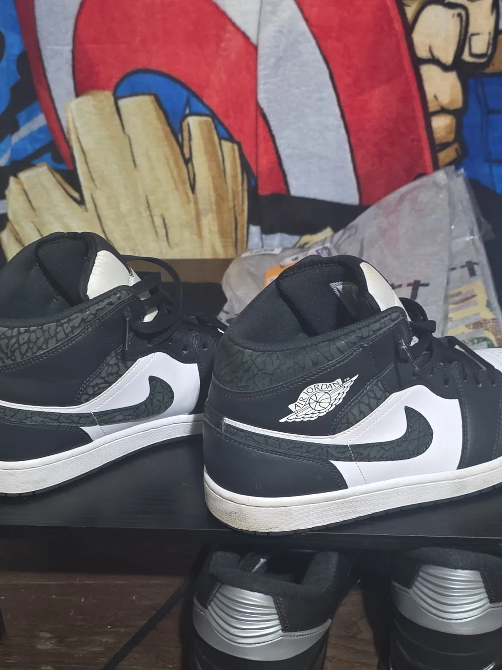 Jordan Black and White High-Top Sneakers - Men
